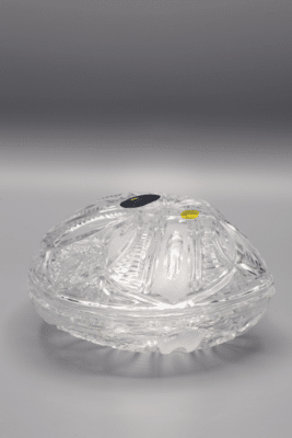 Vágott kristály ÚSVIT edény 6,5 cm fedővel