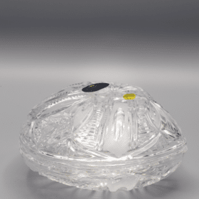 Vágott kristály ÚSVIT edény 6,5 cm fedővel