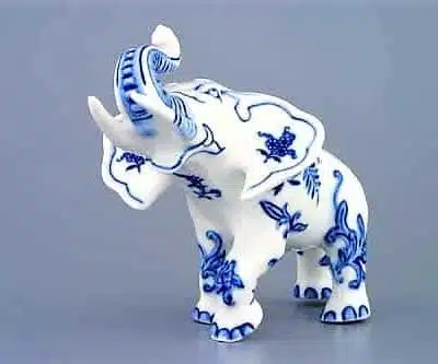 Cibulák – Slon reklamný – veľký 18 cm – originál cibuľový porcelán 1. akosť