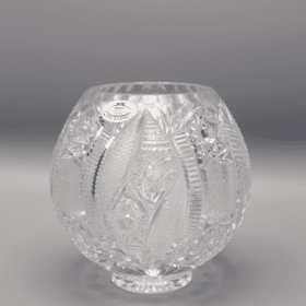 Kristálycsiszolású gömbváza ÚSVIT 15 cm