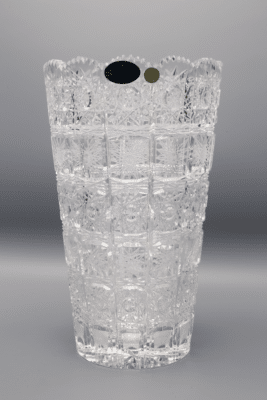 ÚSVIT 25 cm-es kristály váza, csiszolt kristály