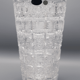 ÚSVIT 25 cm-es kristály váza, csiszolt kristály