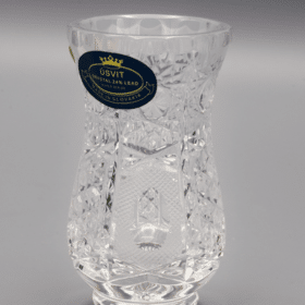 Vágott kristályváza ÚSVIT 8,5 cm