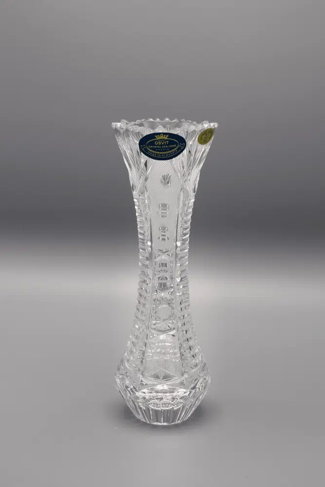 Krištáľová brúsená váza ÚSVIT 18 cm