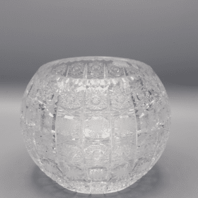Kristálycsiszolású gömbváza ÚSVIT 16 cm
