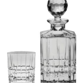 Szett kristálycsiszolású whiskys üveg DOWPER 1 + 6 pohár