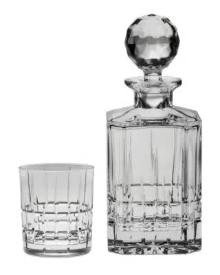 Szett kristálycsiszolású whiskys üveg DOWPER 1 + 6 pohár