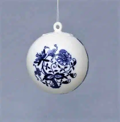 Cibulák – Vianočná ozdoba – guľa 5,8 cm – originál cibuľový porcelán 1. akosť