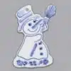 Cibulák – Vianočná ozdoba – snehuliak 7,7 cm – originál cibuľový porcelán 1. akosť
