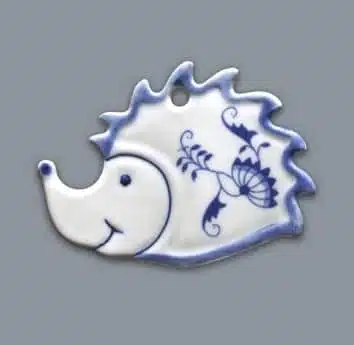 Cibulák – Vianočná ozdoba – ježko 8 cm – originál cibuľový porcelán 1. akosť