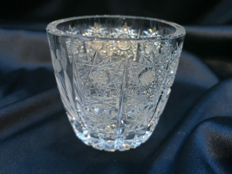 Crystal vágott cukortartó 10 cm