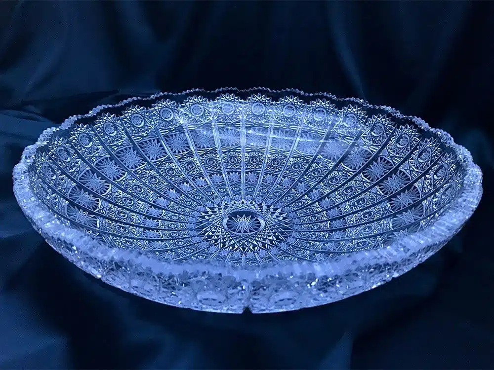 Krištáľová brúsená miska 35 cm