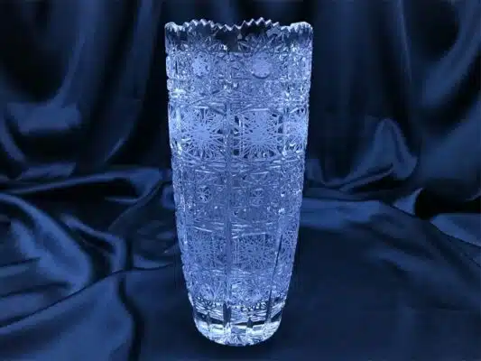 Vágott kristályváza 20 cm