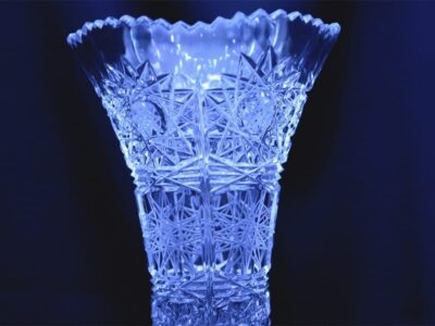 Vágott kristályváza 23 cm - Image 6